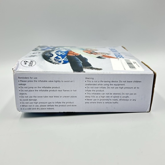 Brand New Outskirt Blue & White Snow Tube 31.5" x 31.5" x 7.8" Model YX-ST01-S‎ - Picture 7 of 10